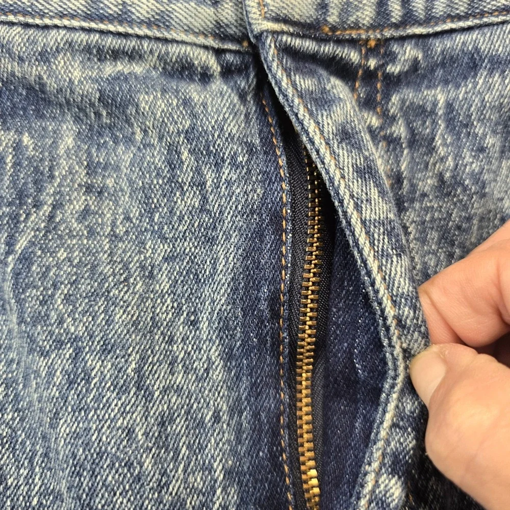JORDACHE‎ High Waist Acid Dark Wash Denim Skirt 6? VINTAGE